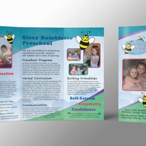 Bumblebee Preschool Tri-Fold Brochure